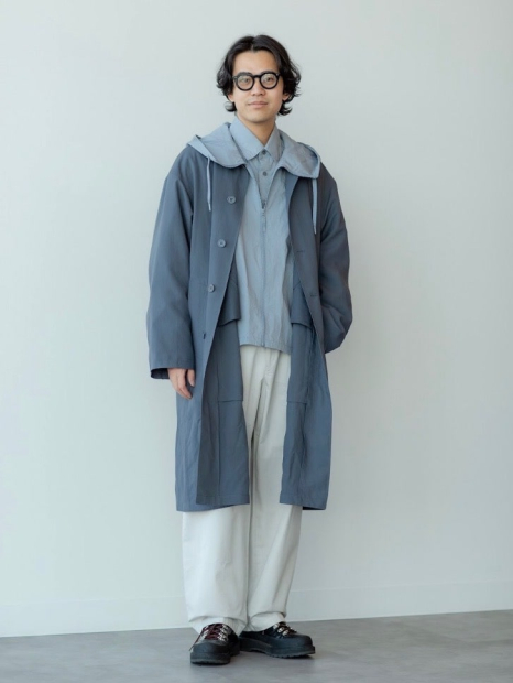 Длинная ветровка UNIQLO плащ 1159840389 (Серый L)