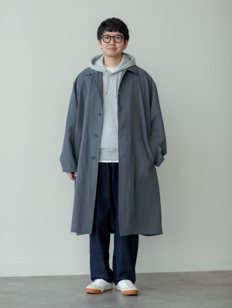 Длинная ветровка UNIQLO плащ 1159840389 (Серый L)
