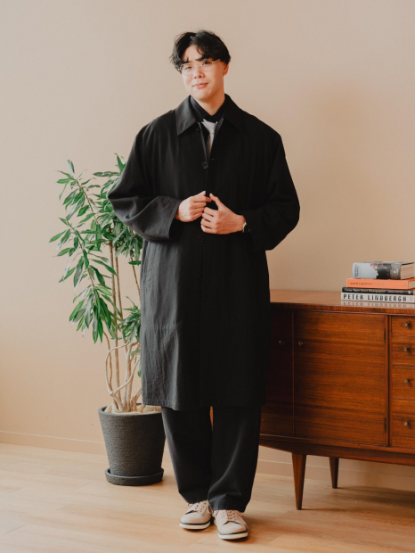 Длинная ветровка UNIQLO плащ 1159841482 (Черный XL)