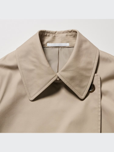 Женский длинный тренч UNIQLO на пуговицах 1159845822 (Бежевый XXL)