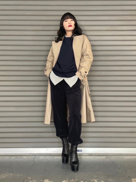 Женский длинный тренч UNIQLO на пуговицах 1159845822 (Бежевый XXL)