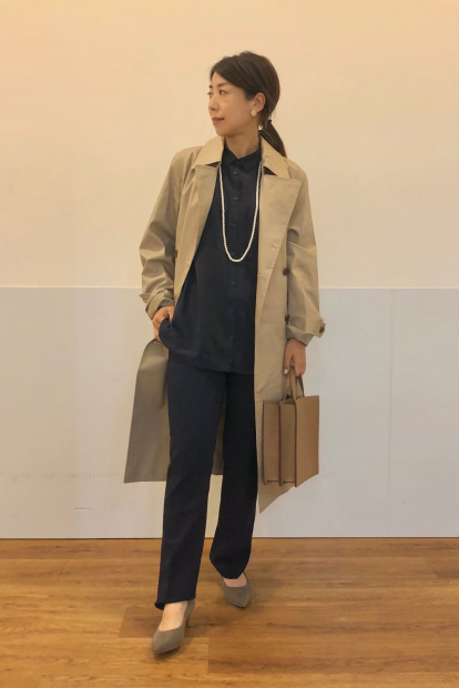 Женский длинный тренч UNIQLO на пуговицах 1159845822 (Бежевый XXL)