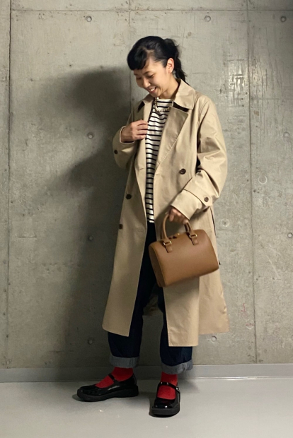 Женский длинный тренч UNIQLO на пуговицах 1159845822 (Бежевый XXL)