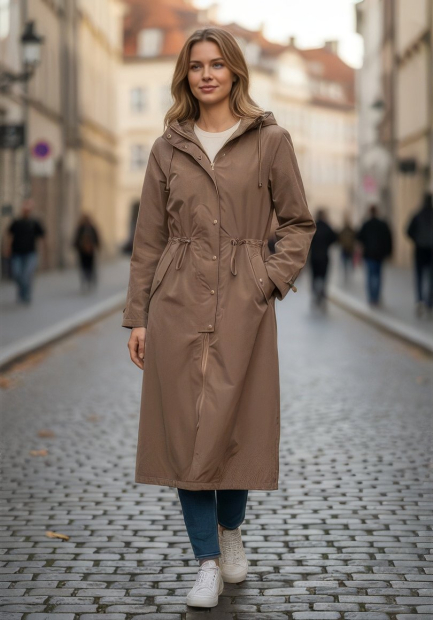 Легка видовжена парку Guess 1159864294 (Коричневий L)