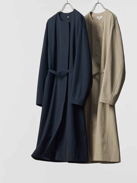 Женский длинный плащ UNIQLO 1161243487 (Бежевый M)