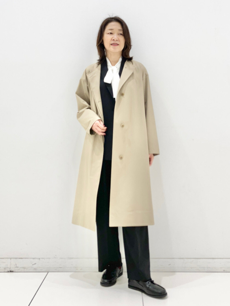 Женский длинный плащ UNIQLO 1161243487 (Бежевый M)