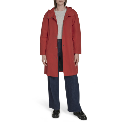 Женский плащ Tommy Hilfiger с капюшоном 1162928031 (Красный XL)