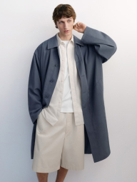 Длинная ветровка UNIQLO плащ 1159840389 (Серый L)
