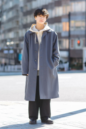 Длинная ветровка UNIQLO плащ 1159840389 (Серый L)