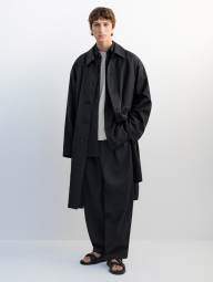 Длинная ветровка UNIQLO плащ 1159841482 (Черный XL)