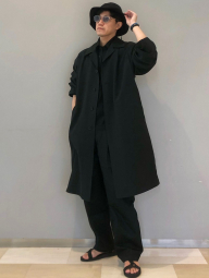 Длинная ветровка UNIQLO плащ 1159841482 (Черный XL)