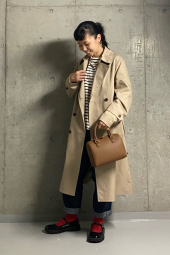 Женский длинный тренч UNIQLO на пуговицах 1159845822 (Бежевый XXL)