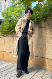 Женский длинный тренч UNIQLO на пуговицах 1159845822 (Бежевый XXL)