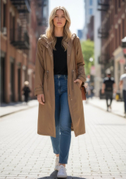 Легка видовжена парку Guess 1159864294 (Коричневий L)