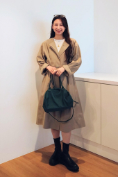 Женский длинный плащ UNIQLO 1161243487 (Бежевый M)
