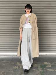Женский длинный плащ UNIQLO 1161243487 (Бежевый M)