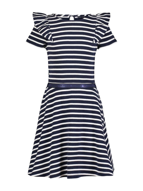 Эластичное детское платье Tommy Hilfiger в полоску 1159843148 (Синий/Белый XL)