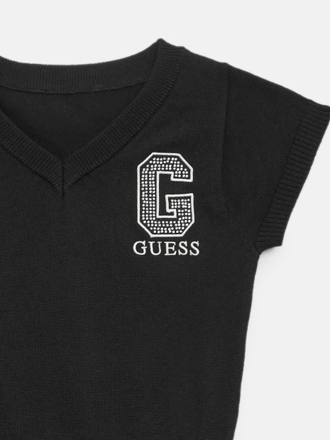 Детское платье GUESS с логотипом из страз 1159844783 (Черный 8)