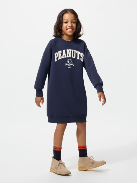 Дитяча сукня UNIQLO UT Graphic Peanuts з кишенями 1159850355 (Синій 11-12) на зріст 150 см