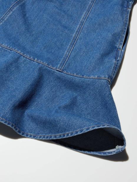 Джинсова дитяча сукня-комбінезон UNIQLO 1159855263 (Синій 105-115) на зріст 155-165 см