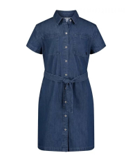 Стильное детское платье-рубашка Calvin Klein с коротким рукавом 1159838991 (Синий S)