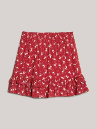 Детская мини-юбка Tommy Hilfiger с цветочным принтом и оборками 1159840641 (Красный 4)