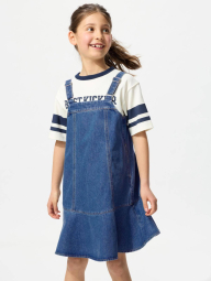 Джинсова дитяча сукня-комбінезон UNIQLO 1159855263 (Синій 105-115) на зріст 155-165 см