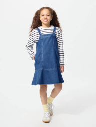 Джинсова дитяча сукня-комбінезон UNIQLO 1159855263 (Синій 105-115) на зріст 155-165 см