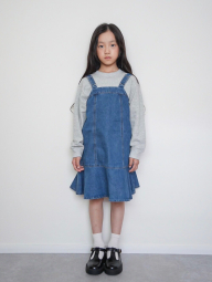 Джинсова дитяча сукня-комбінезон UNIQLO 1159855263 (Синій 105-115) на зріст 155-165 см