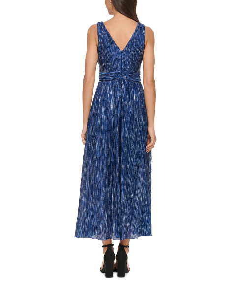 Женское длинное платье GUESS с серебристым узором 1159839148 (Синий 12)