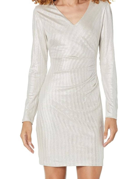 Жіноча блискуча сукня Guess 1159841532 (Срібляста 12)