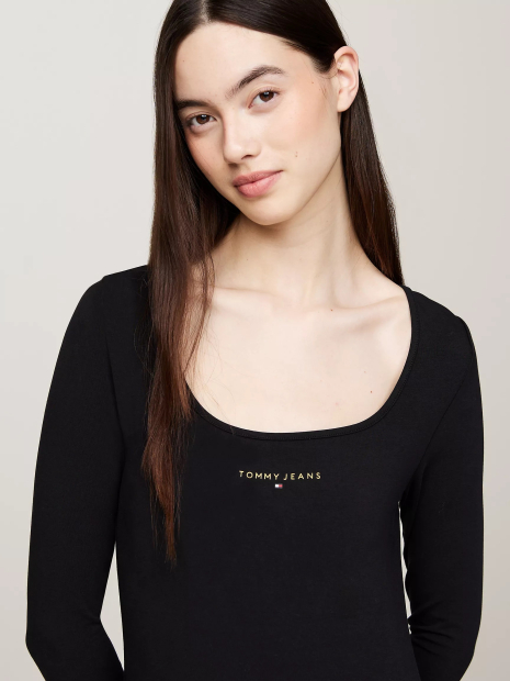 Женское мини-платье Tommy Hilfiger с длинным рукавом 1159840355 (Черный S)