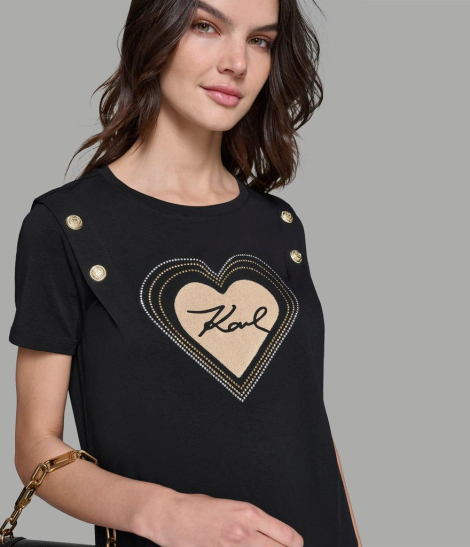 Женское платье Karl Lagerfeld Paris с логотипом 1159841251 (Черный M)