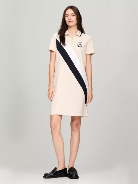 Женское платье-поло Tommy Hilfiger с логотипом 1159841404 (Бежевый S)