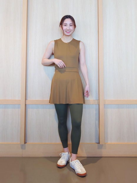 Женское короткое платье Uniqlo AIRism с шортиками 1159841544 (Коричневый M)