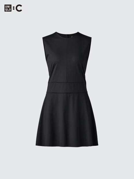 Женское короткое платье Uniqlo AIRism с шортиками 1159841599 (Черный XL)