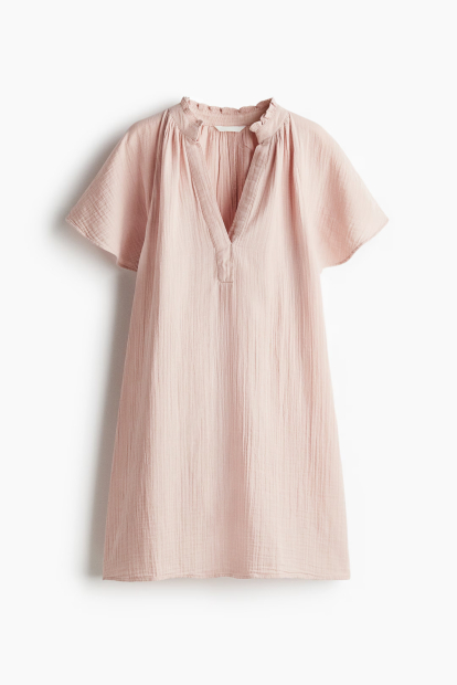 Женское муслиновое платье H&M 1159842196 (Розовый S)