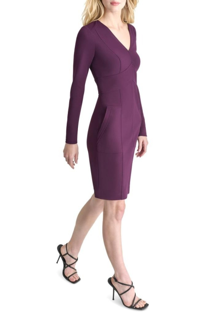 Женское платье DKNY с V-образным вырезом 1159842641 (Фиолетовый 16)
