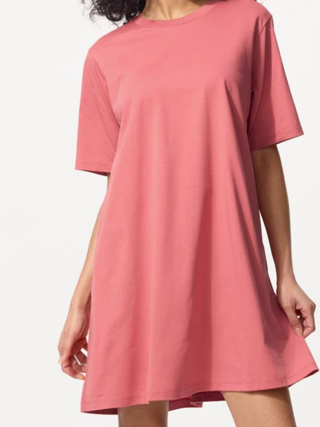 Женское платье-мини AIRism UNIQLO эластичное 1159843028 (Розовый M)