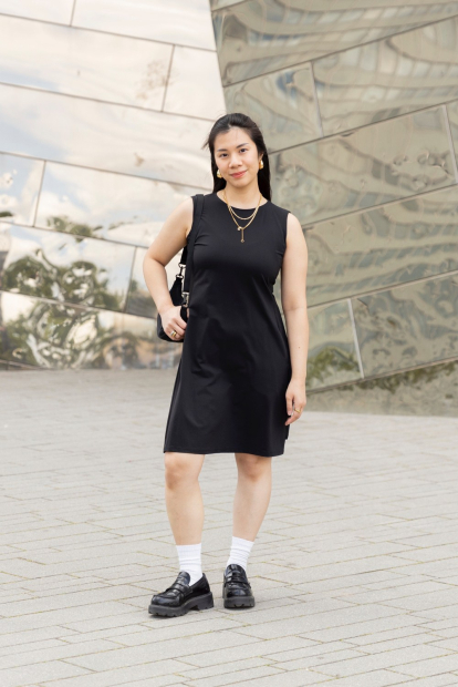 Женское мини-платье Uniqlo Ultra Stretch 1159843045 (Черный S)