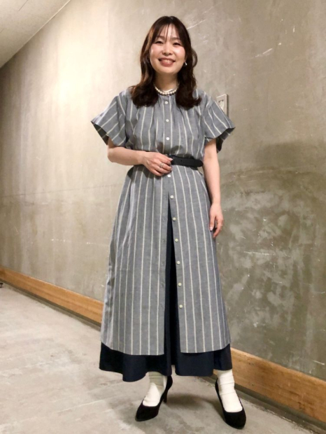Женское платье-рубашка UNIQLO с поясом 1159843365 (Серый S)