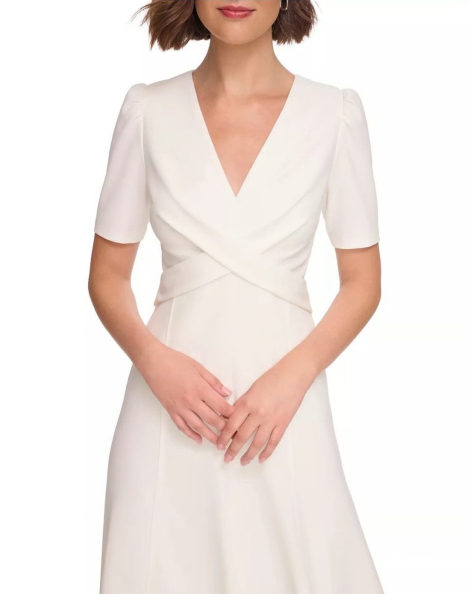 Женское платье Tommy Hilfiger с короткими рукавами 1159844462 (Молочный 6)