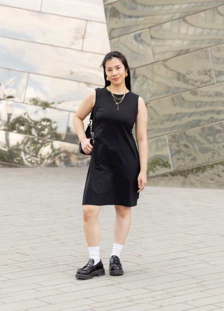 Жіноча коротка сукня Uniqlo 1159845070 (Чорний S)