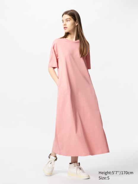Жіноча сукня-футболка AIRism UNIQLO 1159846121 (рожевий S)
