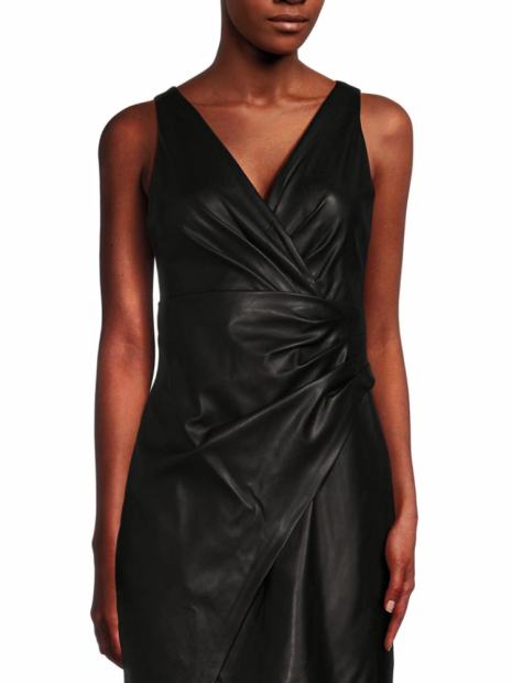 Женское платье из экокожи GUESS 1159848356 (Черный 4)