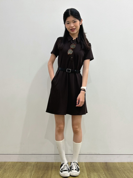 Коротке жіноче плаття-поло Uniqlo 1159848361 (Чорний S)