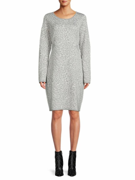 Женское вязаное платье Karl Lagerfeld Paris с блеском 1159849665 (Серый L)