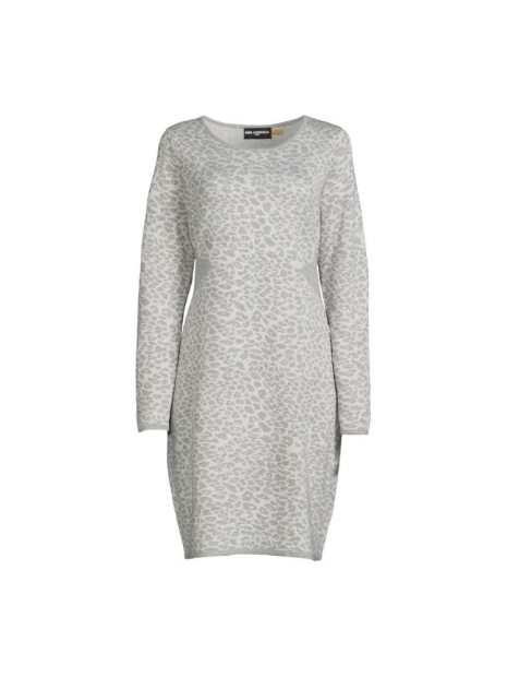 Женское вязаное платье Karl Lagerfeld Paris с блеском 1159849665 (Серый L)
