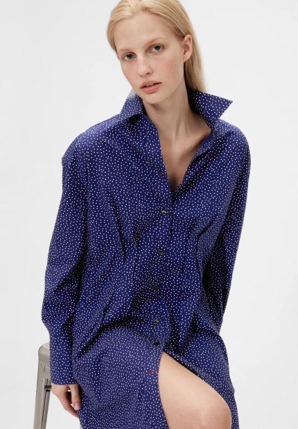 Легкая туника GAP в горошек 1159850302 (Синий XS)