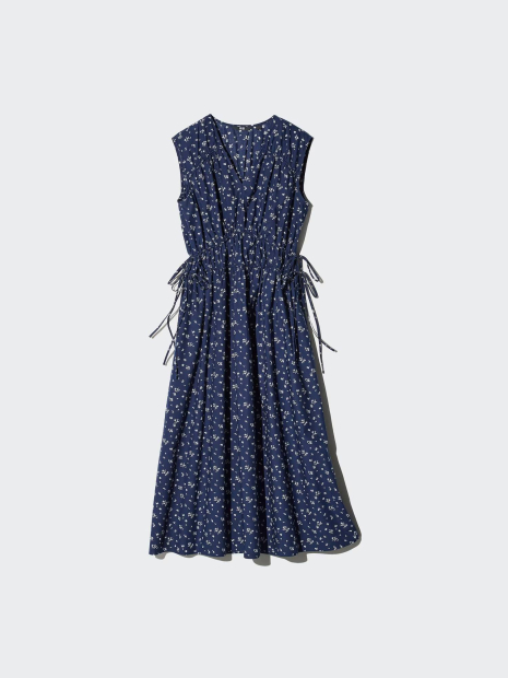 Хлопковое платье Uniqlo с принтом 1159850790 (Синий XL)